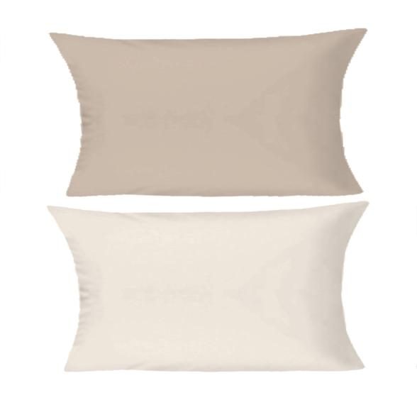 Bugatti 2 Kissenbezüge 40x80cm beige Wende