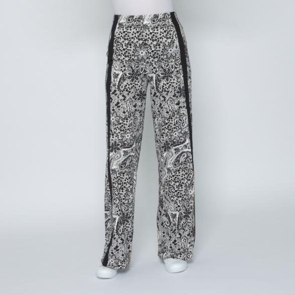 Perfectly JU Hose 'Jana' Culotte schwarz/weiß