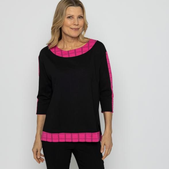 VANESSA STYLE Damen-Shirt schwarz/pink