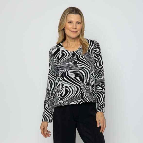 VANESSA STYLE Damen-Blazer schwarz/weiß