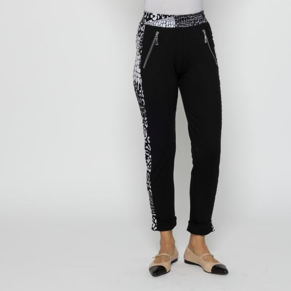 VANESSA STYLE Damen-Hose schwarz/weiß