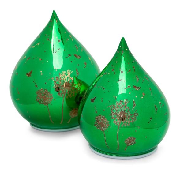 2 LED-Glastropfen