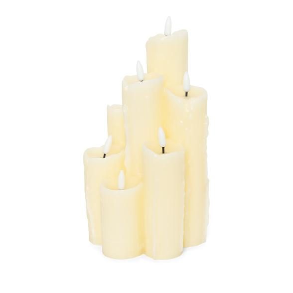 XXL-LED-Kerzen elfenbein