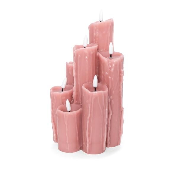 XXL-LED-Kerzen rosa