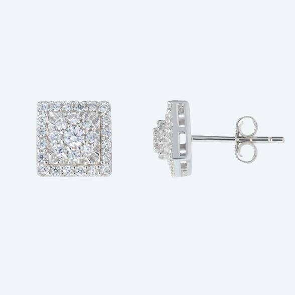 SET: 2-teilig Ohrstecker 925 Silber Zirkonia