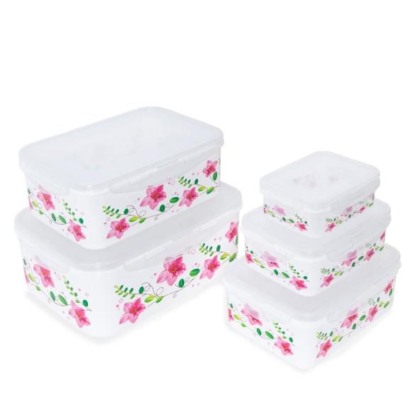 Klickdosen-Set Clematis eckig