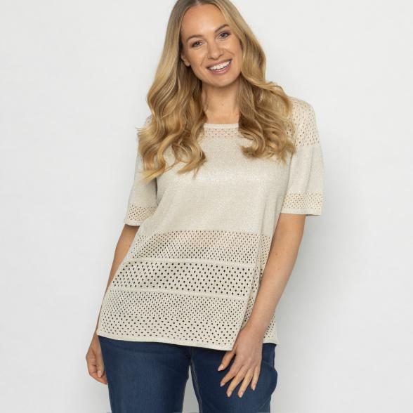 sophistical Women Pullover  beige/silber