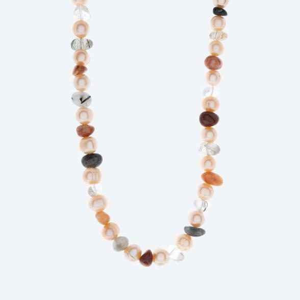 Collier Quarz multicolor, SWZPerlen