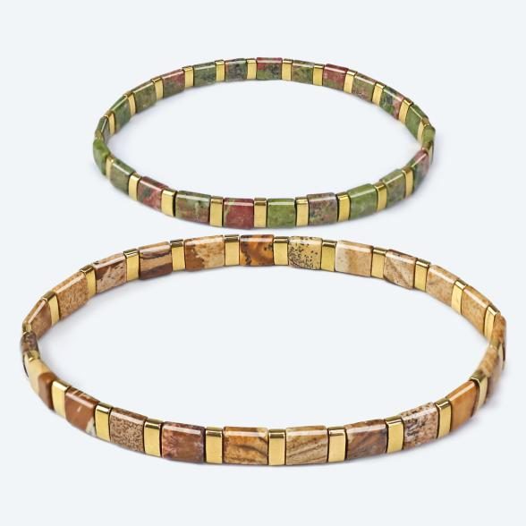 SET: 2x Armband Jaspis