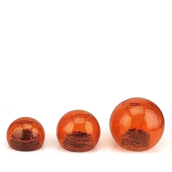 3 LED Outdoor-Kugeln orange