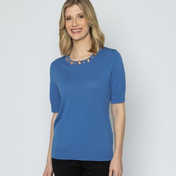 Christian Materne Damen-Strickpullover blau