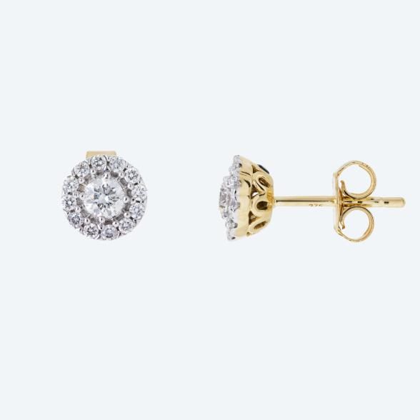 Ohrstecker 375 Gelbgold Kanada Brillanten