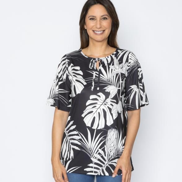 TRENDS by J. Leibfried Blusenshirt schwarz/weiß