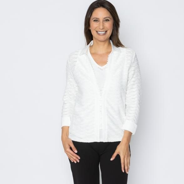 TRENDS by J. L. Blusenjacke mit Top offwhite