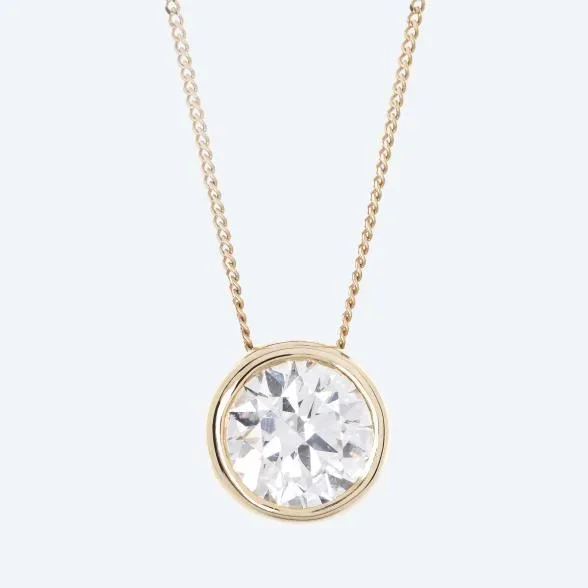 LG Anhänger mit Kette 585 Gelbgold Brillant
