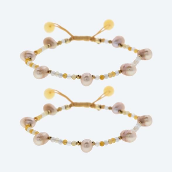 SET: 2x Armband Perlen, Jade