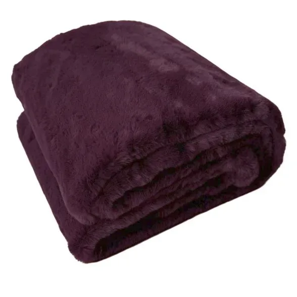Felldecke aubergine 150x200cm