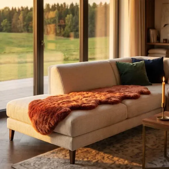 Sofafell terracotta 60x180cm