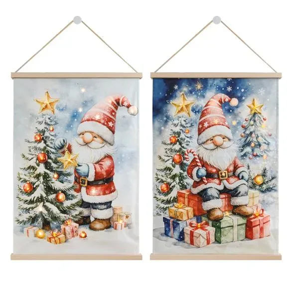 LED-Wandbild 2er Set Wichtel