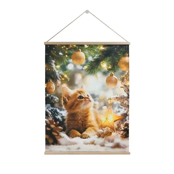 LED-Wandbild Katze mit Stern