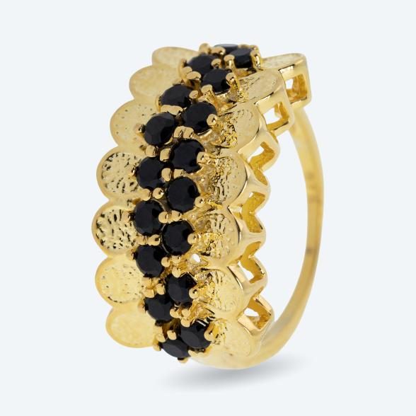 Ring 925 Sterling Silber vergoldet Spinell