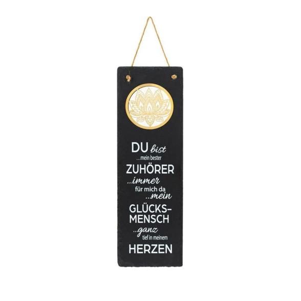Schiefertafel mit Spruch