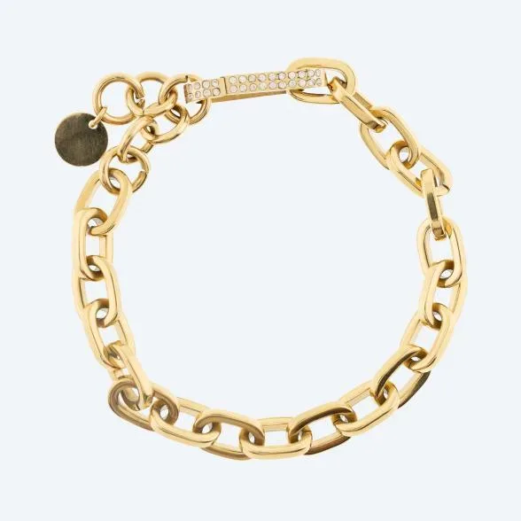 Armband Edelstahl vergoldet Zirkonia