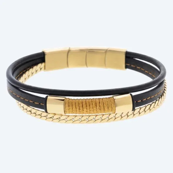 Armband Edelstahl/Leder