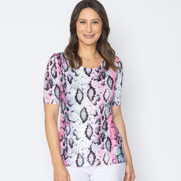 BRILLIANTSHIRTS Damen-Shirt Snake multi