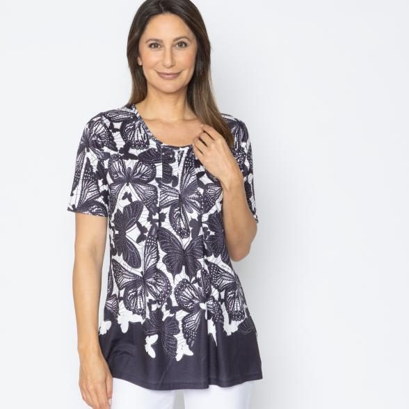 BRILLIANTSHIRTS Damen-Longshirt Schmetterlinge