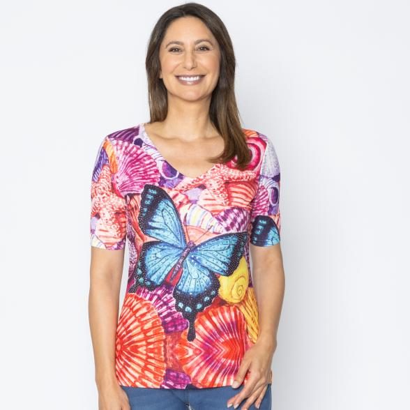 BRILLIANTSHIRTS Damen-Shirt Muscheln