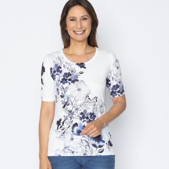 BRILLIANTSHIRTS Damen-Shirt Blumenranke