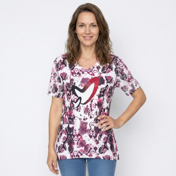 BRILLIANTSHIRTS Damen-Longshirt Schlange