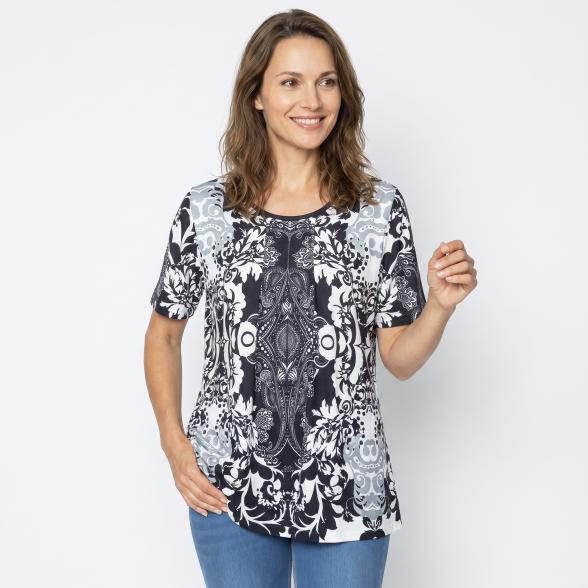 BRILLIANTSHIRTS Damen-Longshirt Uni Paisley