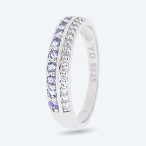Ring 925 St. Silber rhodiniert Tansanit