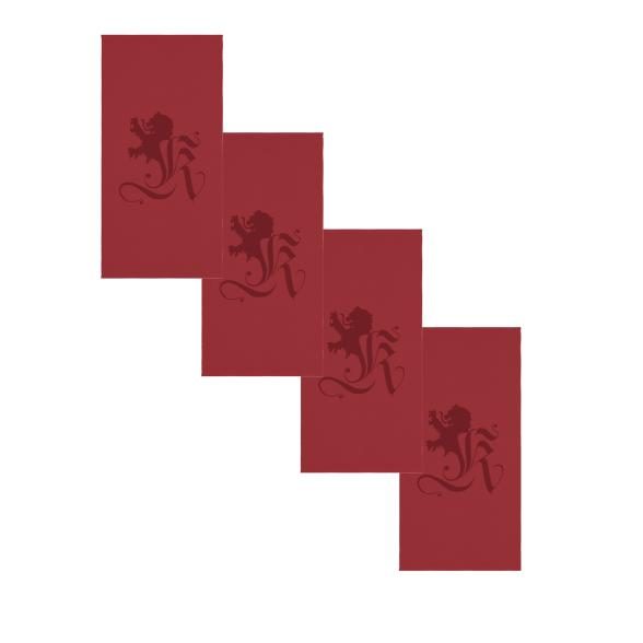 OTTO KERN Gästetuch-Set, 4tlg.rot mit OK-Logo,  Ho