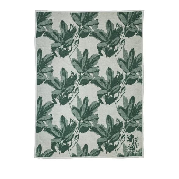 OTTO KERN Wohndecke Blattdesign, beige-grün