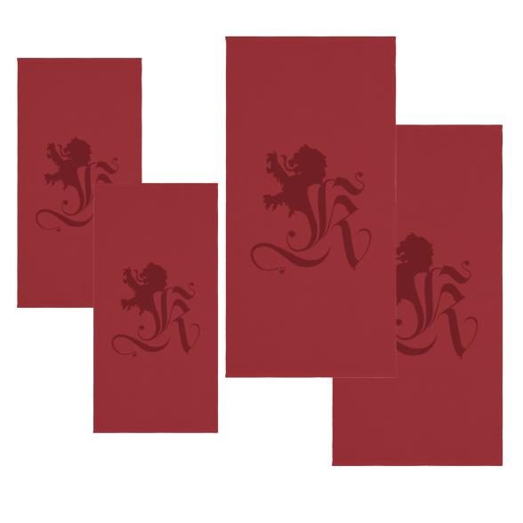 OTTO KERN Frottier-Set, 4tlg. rot OK LOGO hochtief