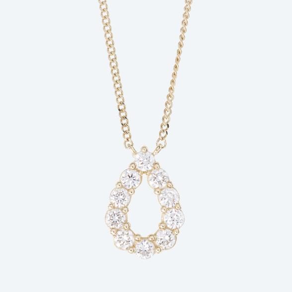 LG Mittelteil-Collier 375 Gelbgold Brillanten