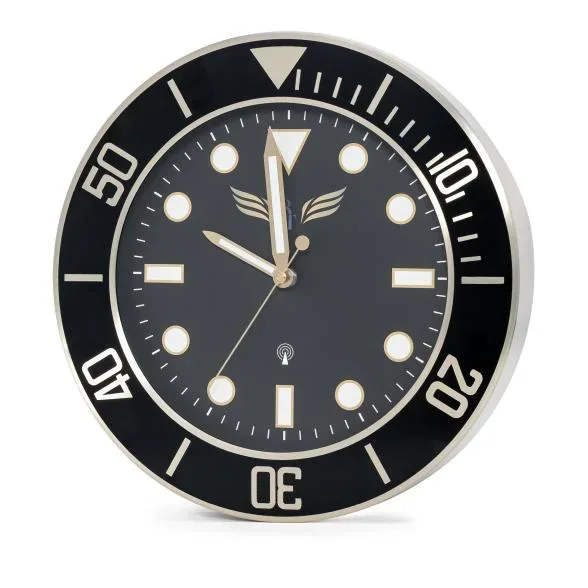 Royal Time Funkwanduhr gold-schwarz