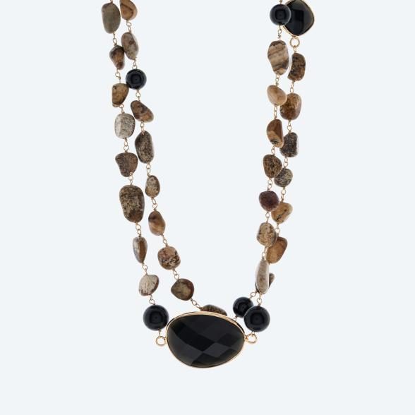 Collier endlos Achat, Bilderjaspis