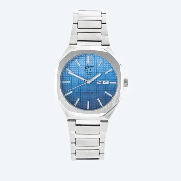 ETT Hybrid-Automatikuhr PX83,  silber-blau