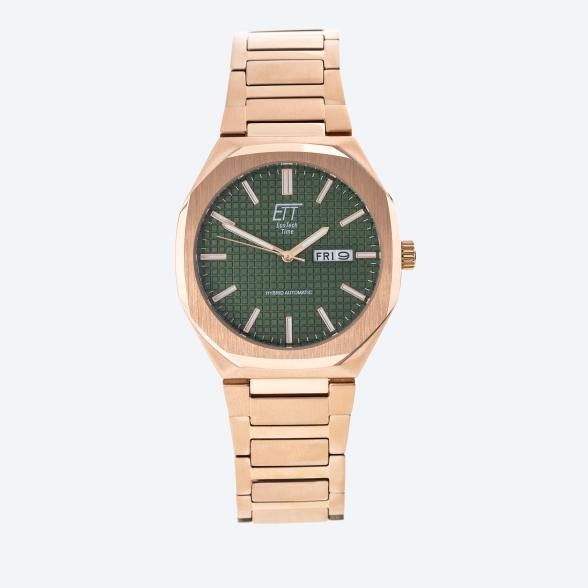 ETT Hybrid-Automatikuhr PX83,  roségold-grün