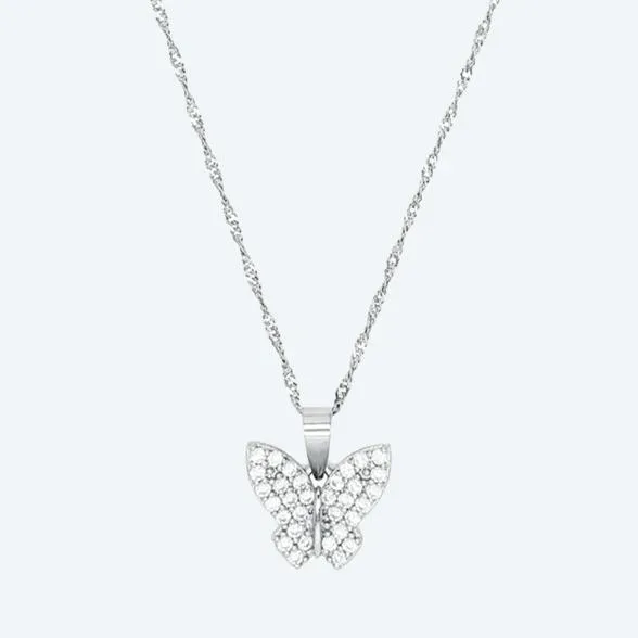 amor Schmetterling-Anhänger mit Kette 925 Silber