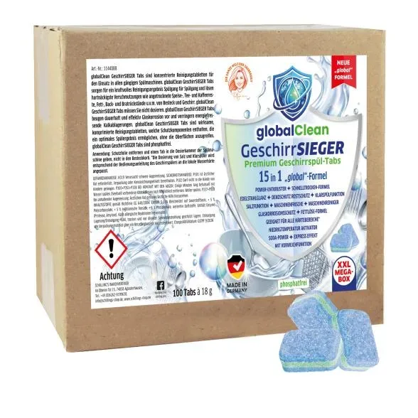 globalClean 100 Stück GeschirrSIEGER Tabs