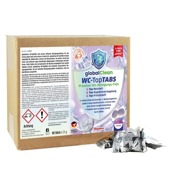 globalClean 80 Stück WC TopTabs Lavendel