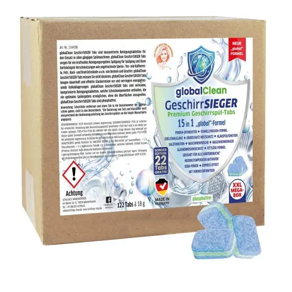 globalClean 100 + 22 Stück GeschirrSIEGER Tabs