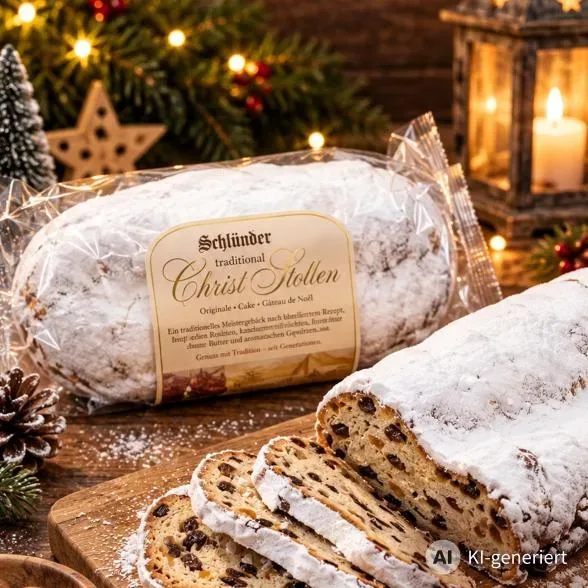 Traditionaller Christstollen