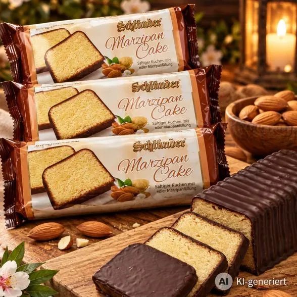 Marzipankuchen m. Schokoüberzug 400g
