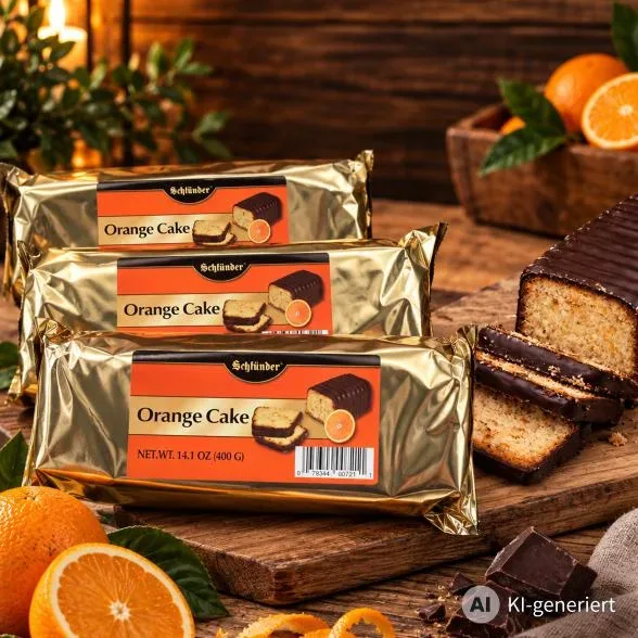 Orangenkuchen m. Schokoüberzug 400g
